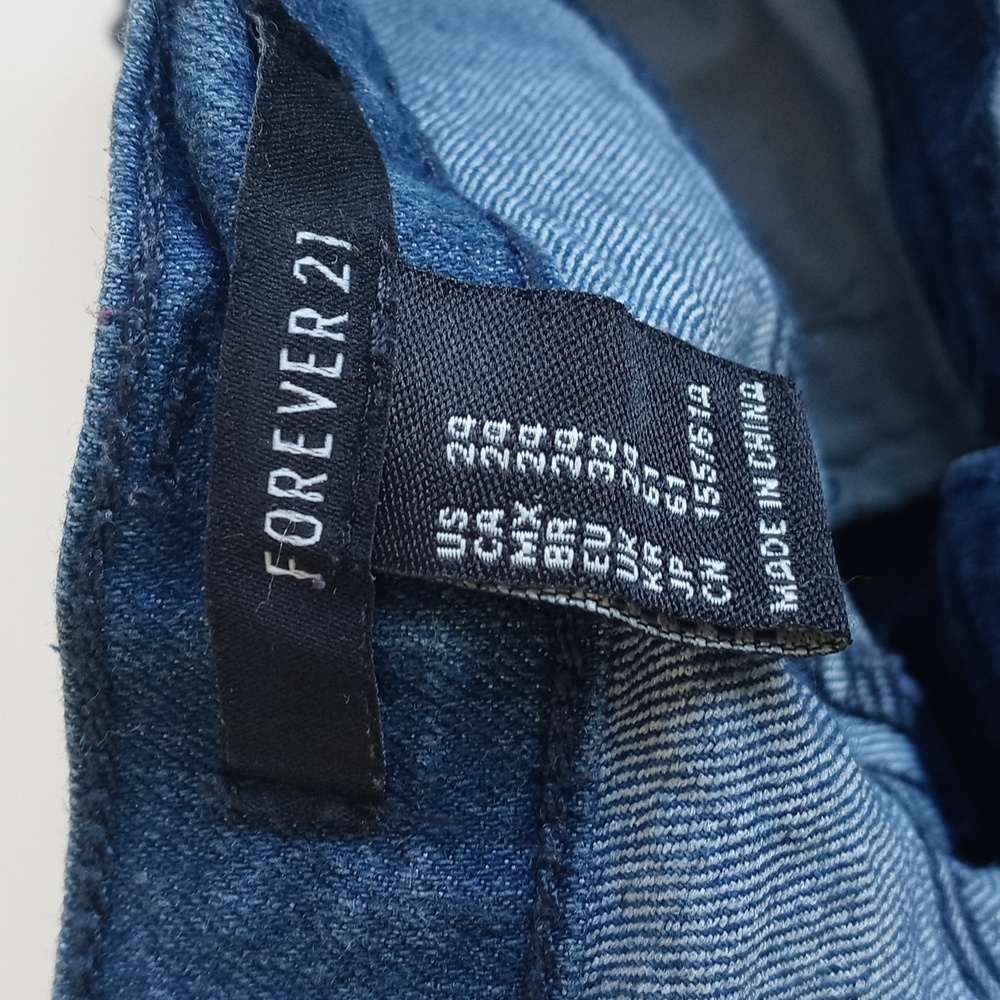Forever 21 Low Rise Skinny Straight Leg Skinny Jeans Size 24 Indigo Blue - Picture 5 of 11
